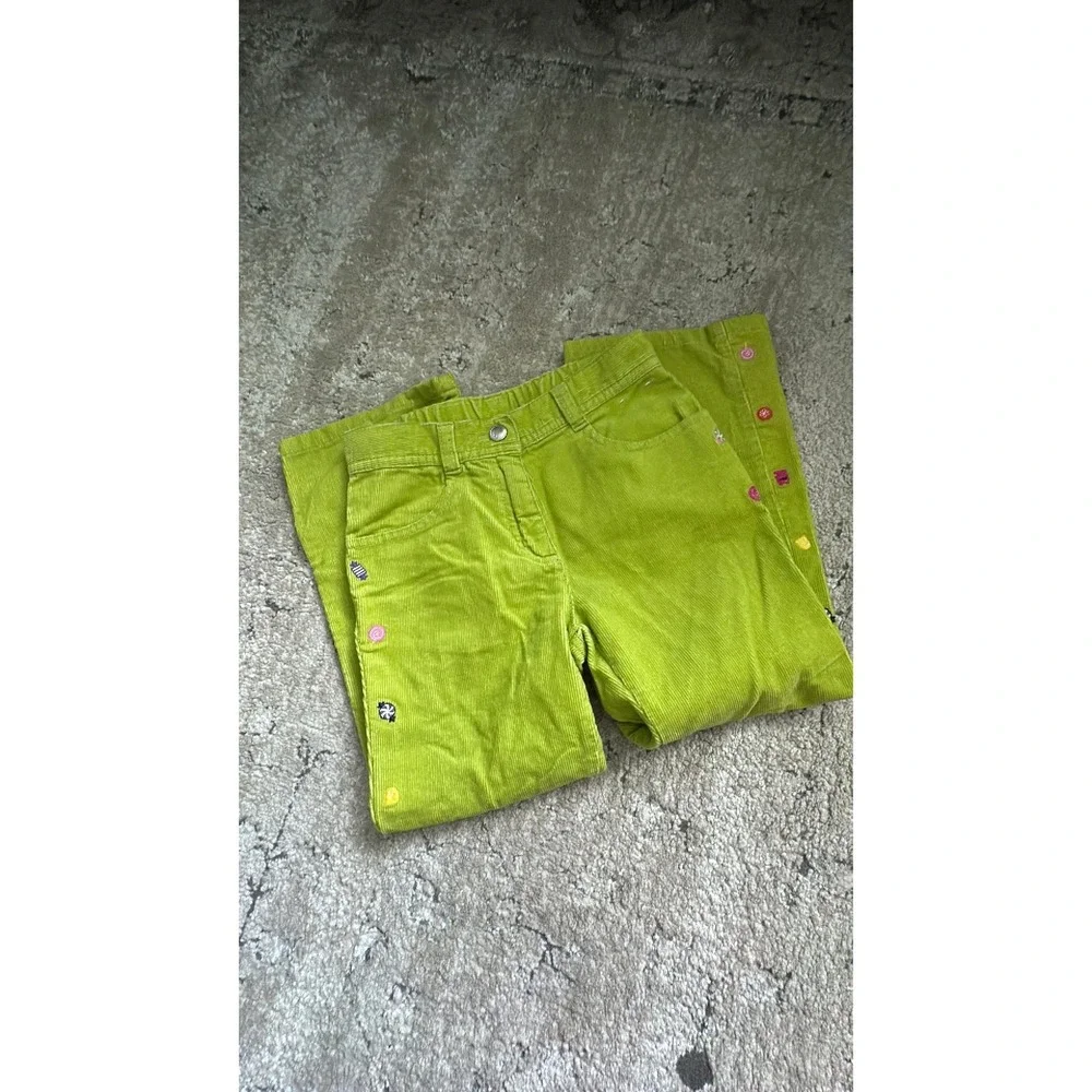 2008 Gymboree lime green sweet tooth corduroy pant size 5